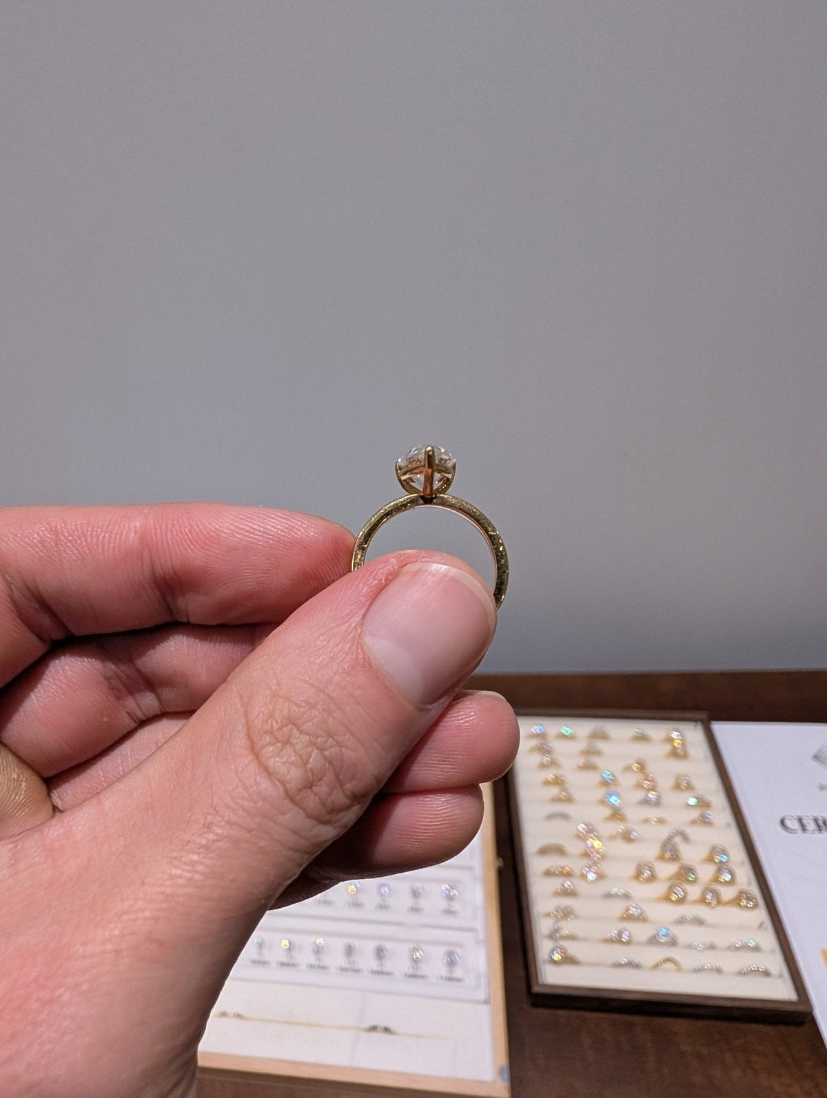 2.5ct Pear Solitaire 14k Yellow Gold - Moissanite Engagement Rings