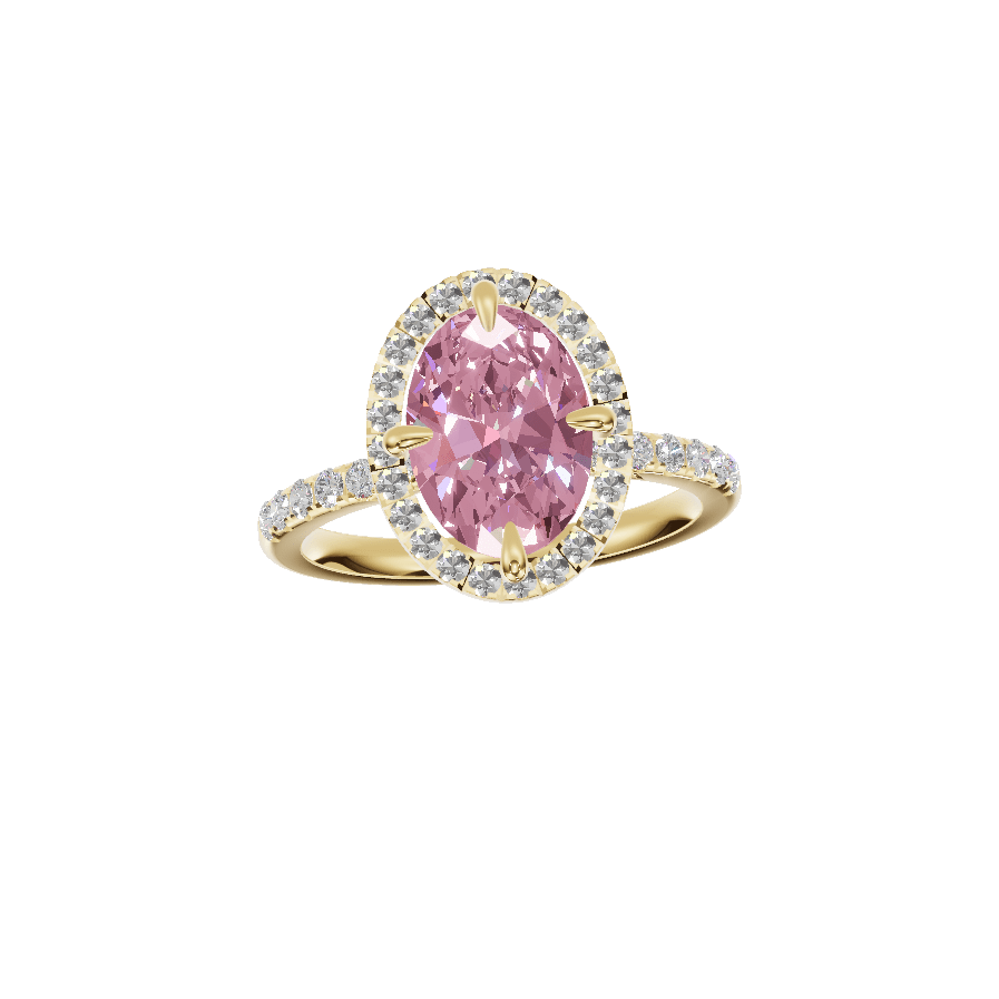 Pave Floating Halo Cathedral - Moissanite Engagement Rings