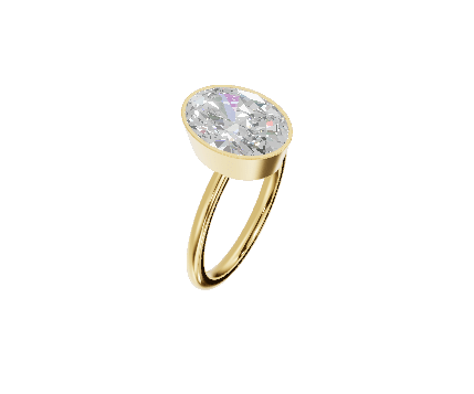 Slim Bezel - Moissanite Engagement Rings