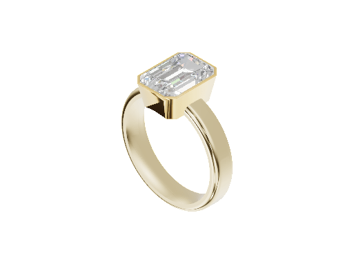 Bezel - Moissanite Engagement Rings