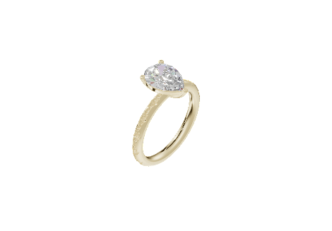 Antique Engraved Solitaire - Moissanite Engagement Rings