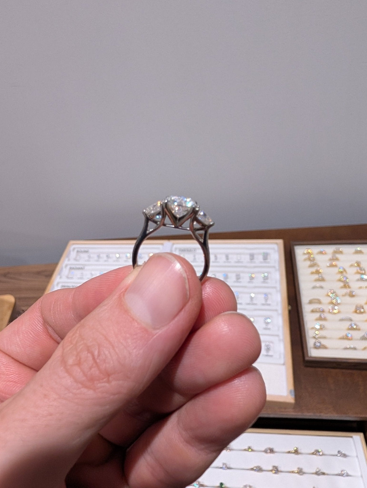 2ct Round Trilogy - Moissanite Engagement Rings