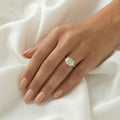 Sasha — East West Bezel Cushion Solitaire Diamond Engagement Ring