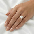 Sloane — Elongated Cushion Full Pavé Diamond Engagement Ring