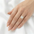 Cassia — Princess Hidden Halo Diamond Engagement Ring