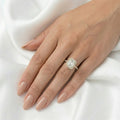 Vela — Radiant Halo Full Pavé Diamond Engagement Ring