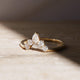 Curved Cluster Diamond Wedding Band - Moissanite Engagement Rings