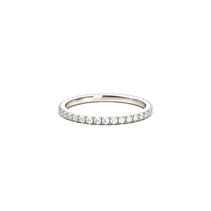 Full Pavè Diamond Wedding Band - Moissanite Engagement Rings