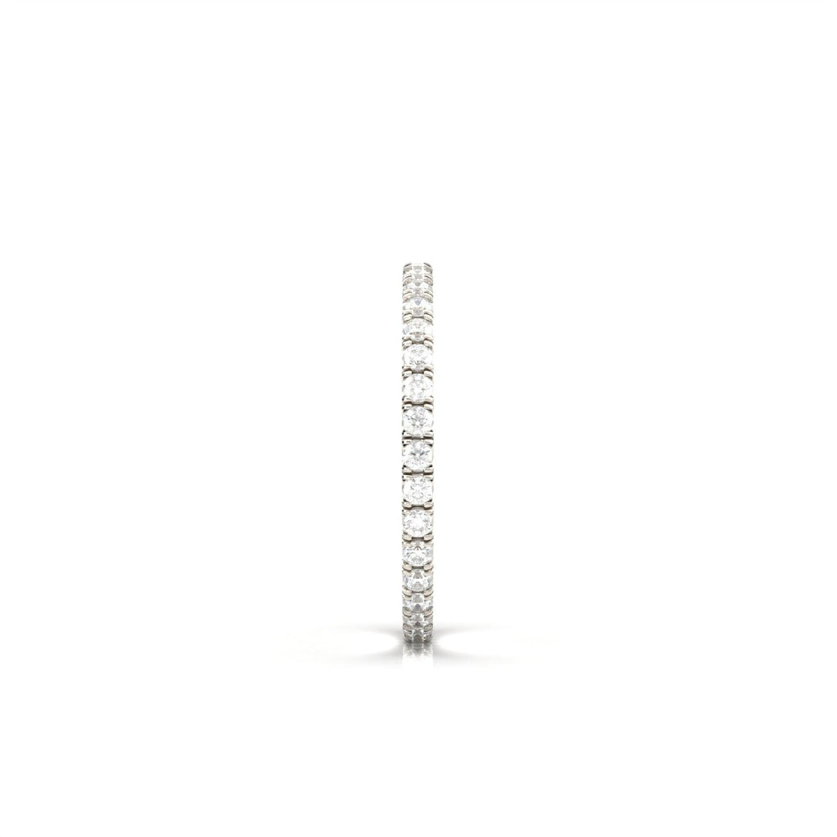 Full Pavè Diamond Wedding Band - Moissanite Engagement Rings