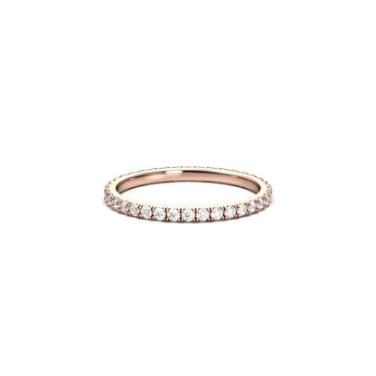 Full Pavè Diamond Wedding Band - Moissanite Engagement Rings