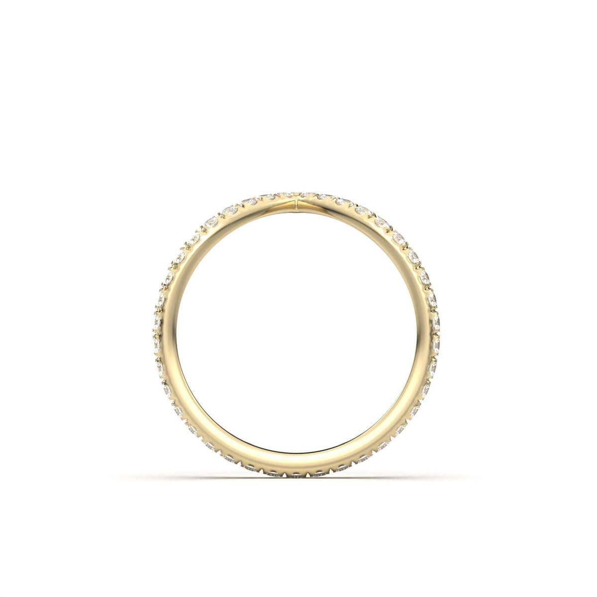 Full Pavè With Peak Diamond Wedding Band - Moissanite Engagement Rings