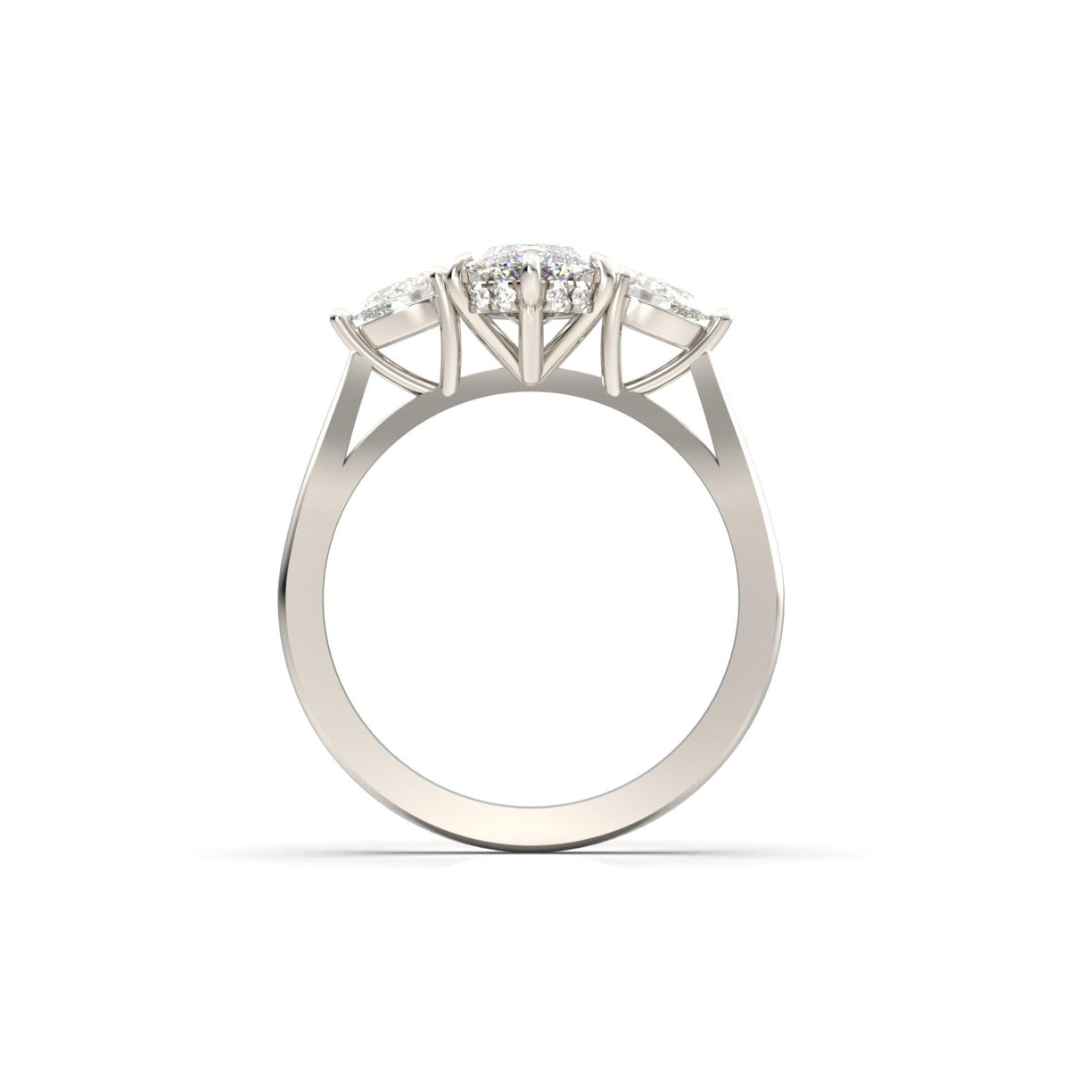 Marquise Trilogy Diamond Engagement Ring - Moissanite Engagement Rings