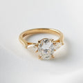 Indigo — Oval Pear Accent Stones Diamond Engagement Ring