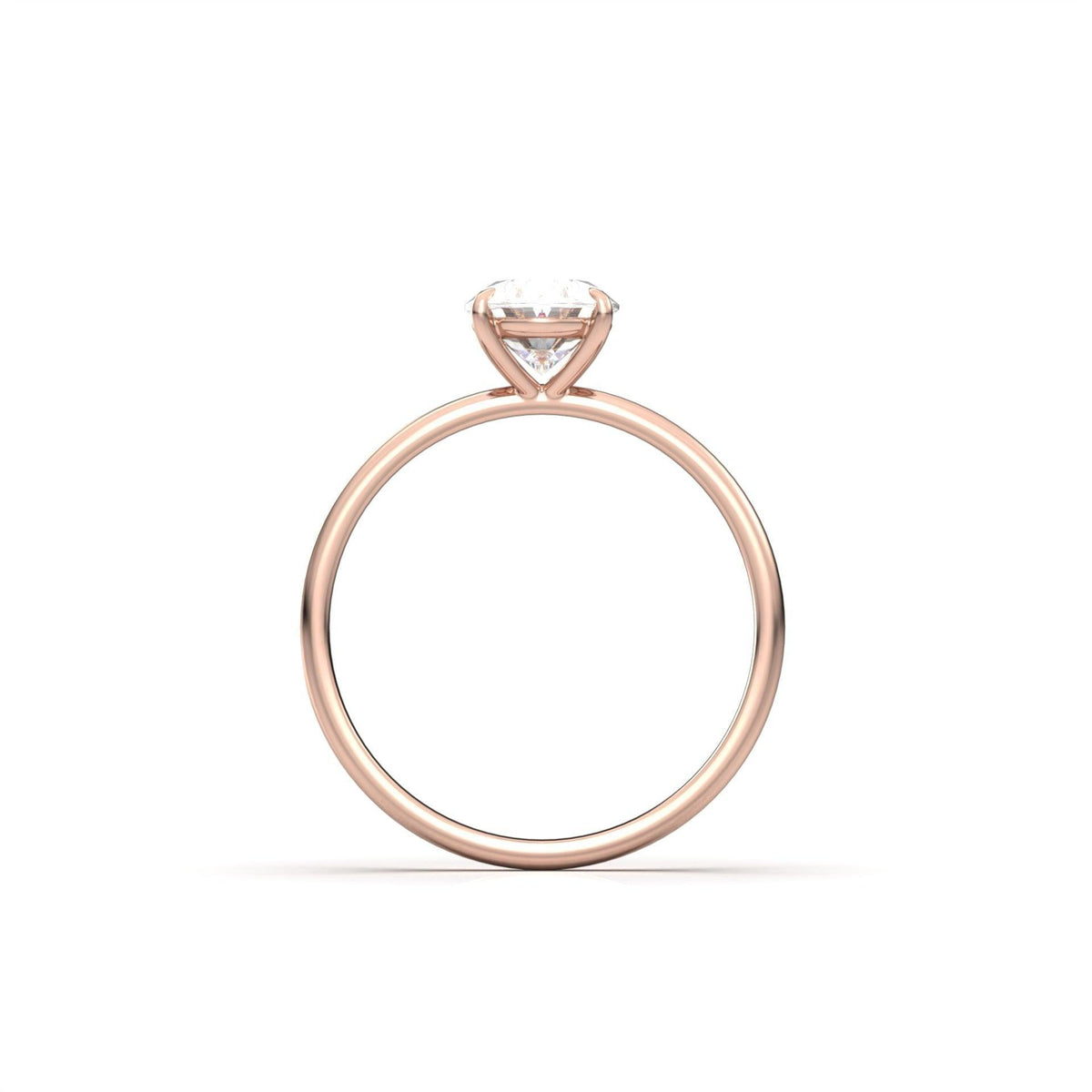 Oval Solitaire Diamond Engagement Ring - Moissanite Engagement Rings