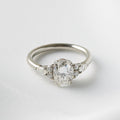 Juniper — Oval Trio Accent Stones Diamond Engagement Ring
