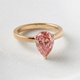 Rosalie - Pear Pink Solitaire Diamond Engagement Ring - Moissanite Engagement Rings