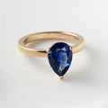 Lila — Pear Solitaire Blue Diamond Engagement Ring