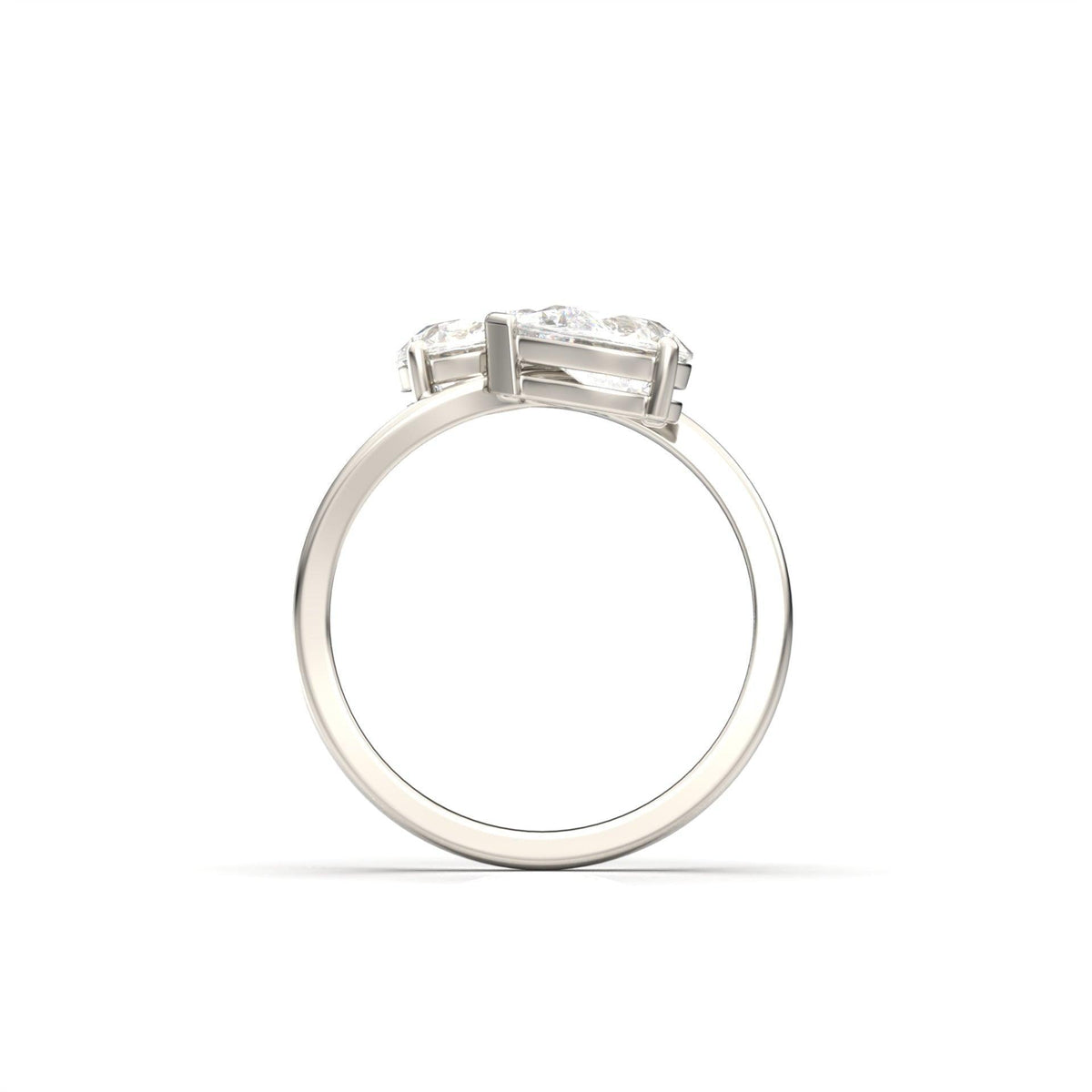 Pear Two - Stone Diamond Engagement Ring - Moissanite Engagement Rings