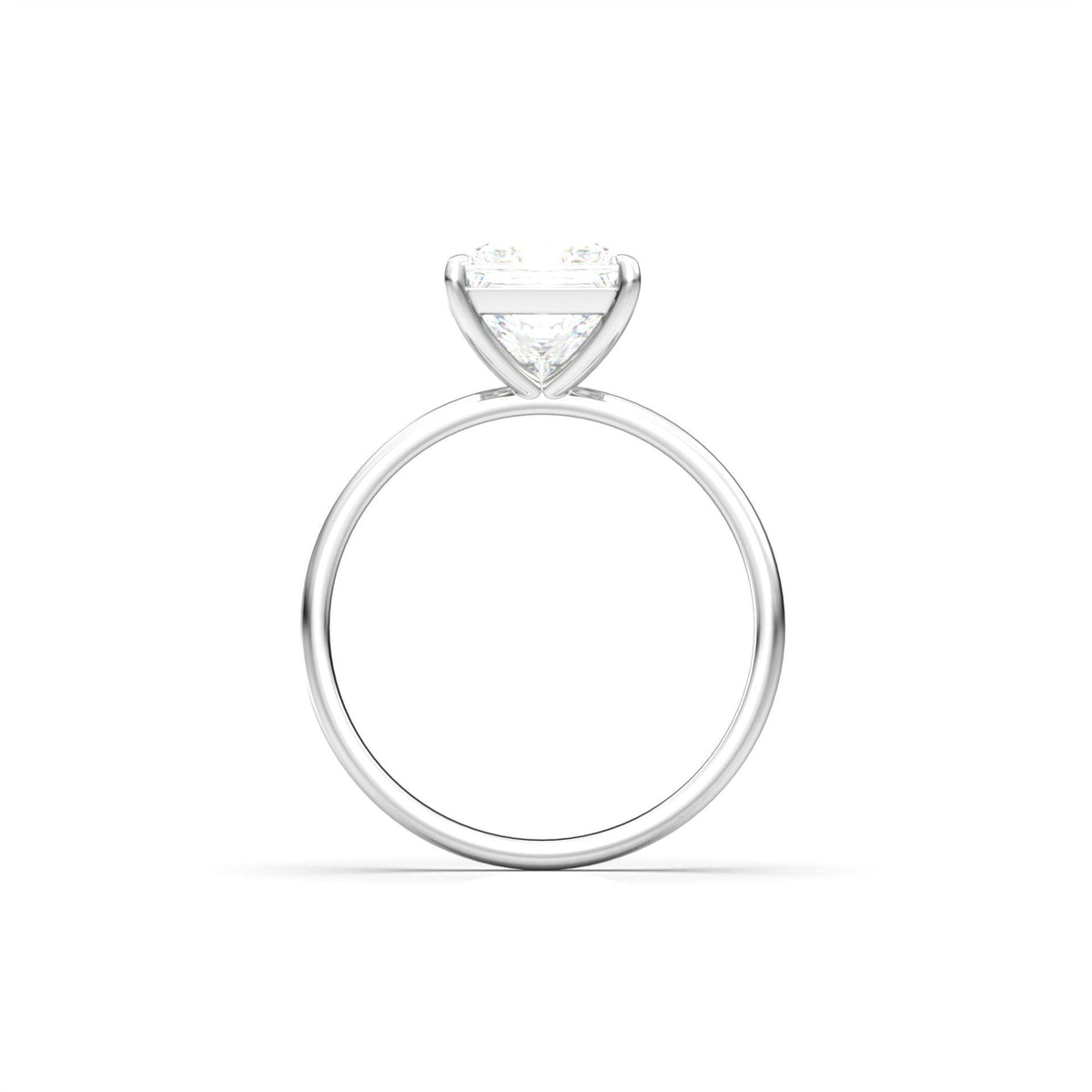Princess Solitaire Diamond Engagement Ring - Moissanite Engagement Rings