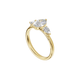 3 Stone Pear Cathedral - Moissanite Engagement Rings