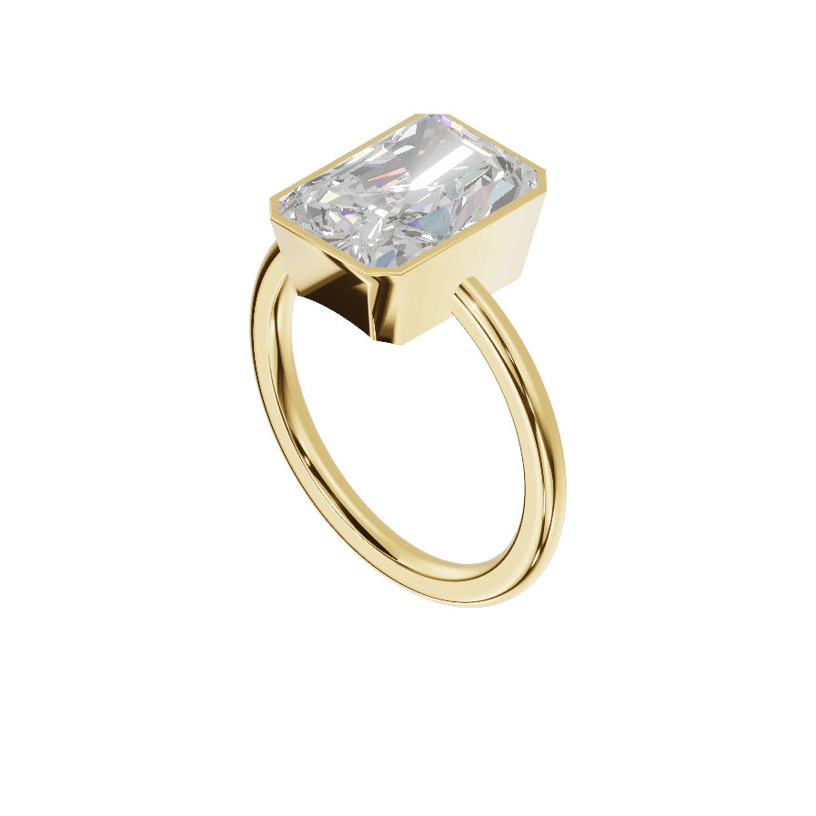 Slim Bezel - Moissanite Engagement Rings