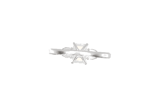 11 Pave 3 Stone Pear Cathedral - Moissanite Engagement Rings
