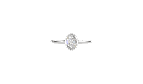 Slim Bezel - Moissanite Engagement Rings