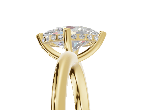 Hidden Halo Solitaire - Moissanite Engagement Rings