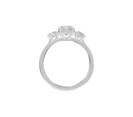3 Stone Pear Cathedral - Moissanite Engagement Rings