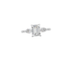Pave 3 Stone Pear Cathedral - Moissanite Engagement Rings