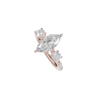 3 Stone Cathedral - Moissanite Engagement Rings