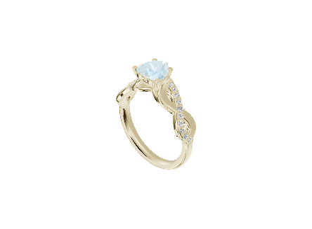 Pave Half-Cross Over Solitaire - Moissanite Engagement Rings