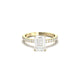 Radiant Hidden Halo Full Pavé Diamond Engagement Ring - Moissanite Engagement Rings