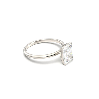 Radiant Solitaire Diamond Engagement Ring - Moissanite Engagement Rings