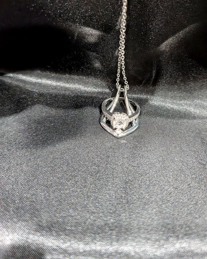 Ring Holder Necklace - Moissanite Engagement Rings