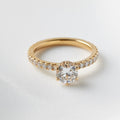 Luna — Round Hidden Halo Full Pavè Diamond Engagement Ring