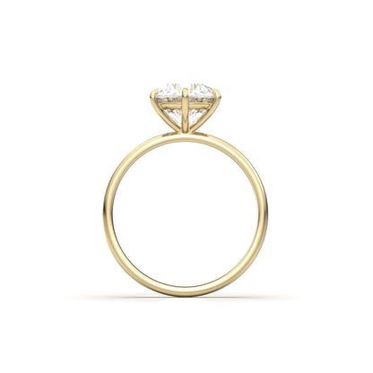 Round Solitaire 6 Claw Setting Moissanite Engagement Ring - Moissanite Engagement Rings